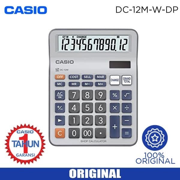 

Casio | Kalkulator (Desktop Calculator) | 12 digit | DC-12M