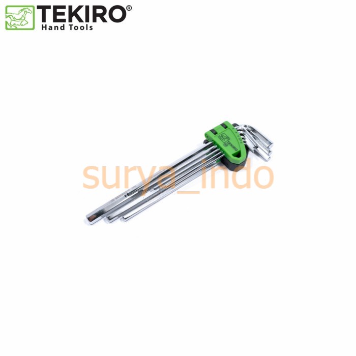 KUNCI L PANJANG SET 2-10 MM TEKIRO HK-LS1200 8 PCS HEX KEY LONG SET