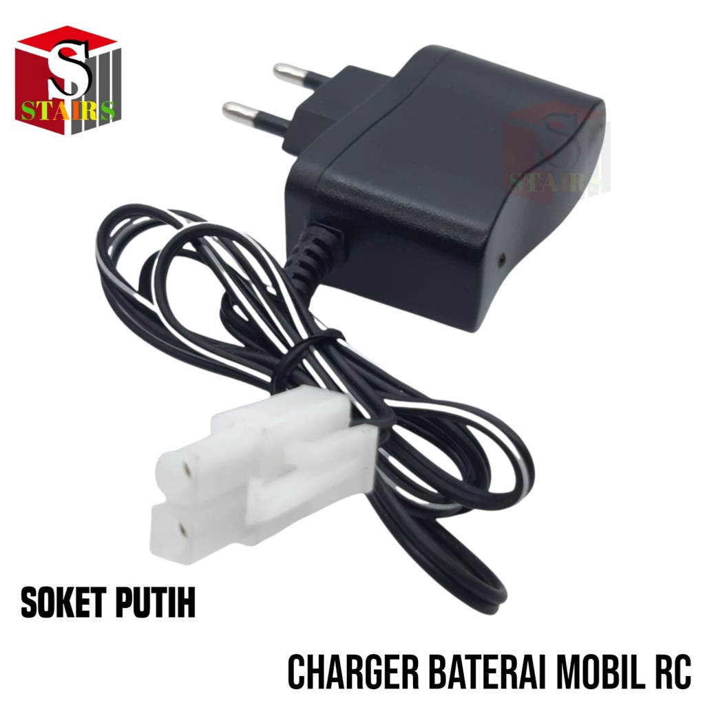 Cas/Charger Baterai Mobil RC Socket Putih