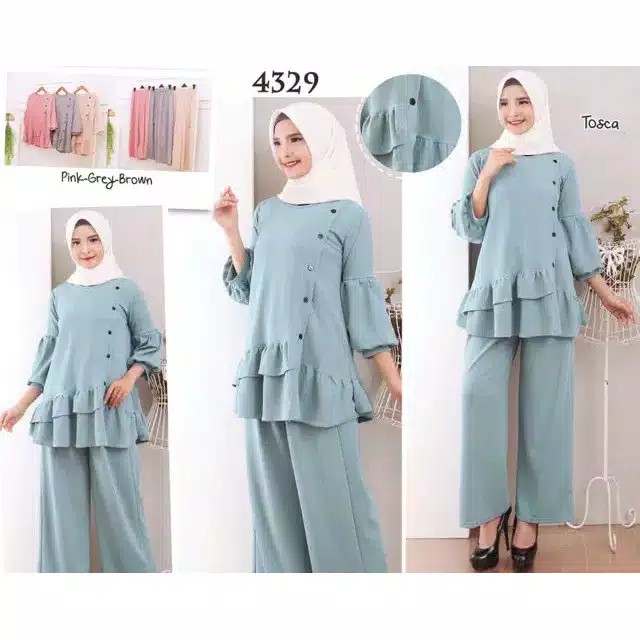 SET KULOT JUMBO BIG SIZE/ STELAN KULOT/ST KULOT/SETELAN KULOT WANITA PREMIUM 4329