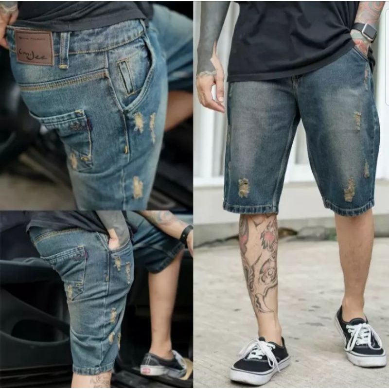 PENDEK JEANS STANDAR / PENDEK REGULER PRIA 27 SAMPAI 38