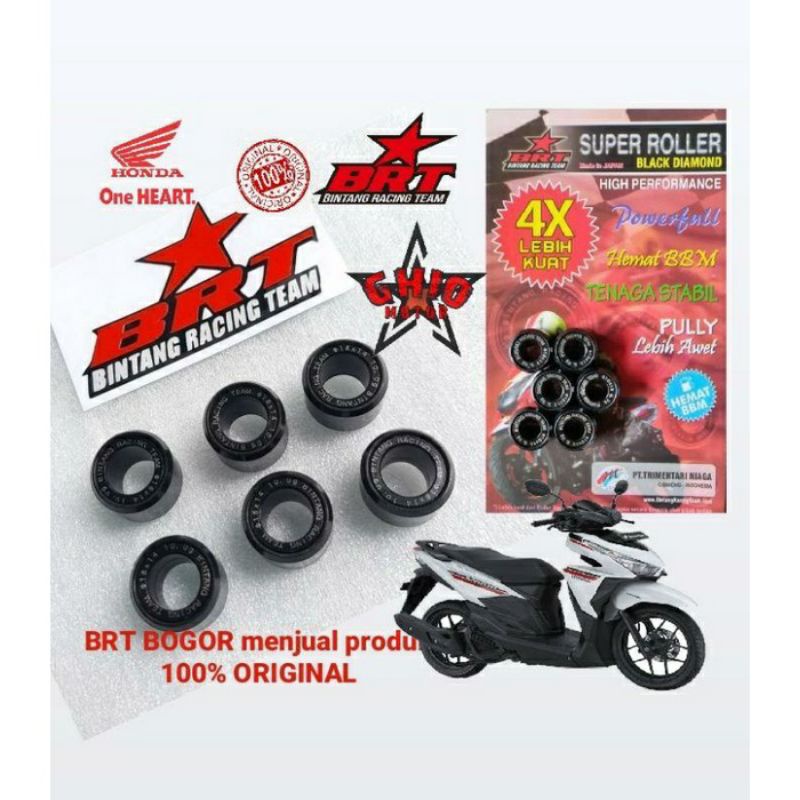 ROLLER BRT BEAT DELUXE BEAT NEW GENIO VARIO PCX &amp; ADV 125 150 160 ROLER BRT BEAT STREET NEW VARIO 125 OLD VARIO 1255 NEW VARIO 125 KEYYLES LED VARIO 150 NEW VARIO 160 PCX 160 PCX 150 ROLER SILANG MIX 11 15 16 17 18 GRAM LOLER PCX TERBARU GHIO MOTOR SHOP