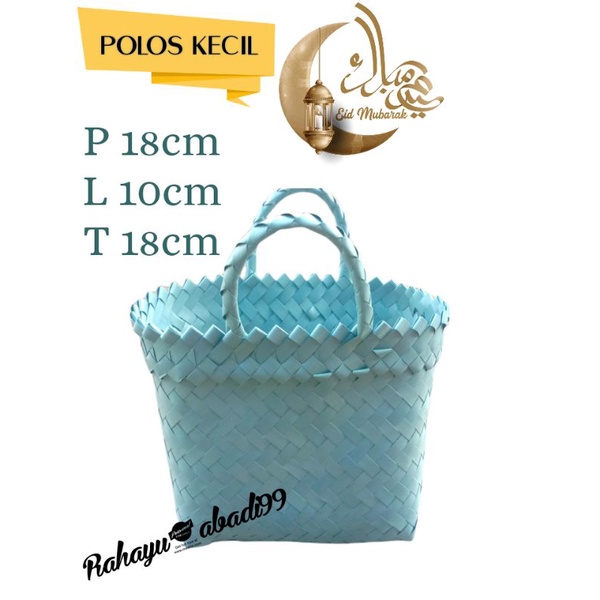Tas Anyaman Plastik POLOS EMBOS SUPER KECIL (XS) / Tas Belanja Anyam Jinjing / Tas Hampers Parcel So