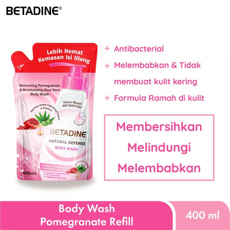 BETADINE NATURAL DEFENSE BODY WASH - REFILL