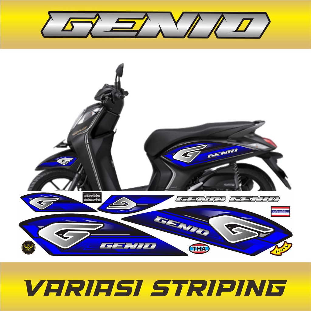 STRIPING MOTOR HONDA GENIO STRIPING VARIASI STICKER MOTOR HONDA GENIO 2019 04