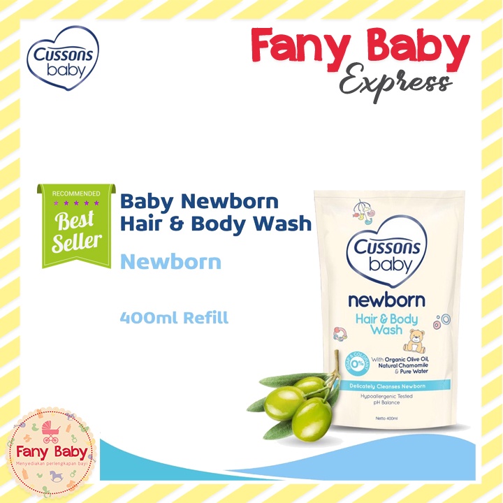 CUSSONS BABY HAIR AND BODY WASH 400ML REFILL DOY NEWBORN