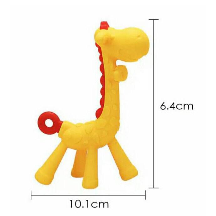 Teether Rattle berbentuk Mainan Jerapah Impor HIGH QUALITY INCLUED BOX