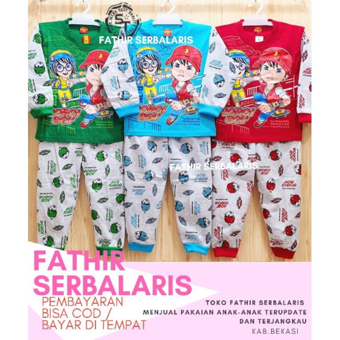 SETELAN ANAK BOBOIBOY GALAXY TERBARU / PIYAMA BAJU TIDUR BOBOIBOY GALAXY ANAK LAKI-LAKI