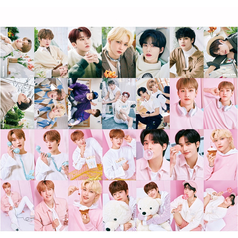 55pcs/box Stray Kids Photocards 2022 season's greetings Album LOMO Card Postcard ((In STOCK) Kpop fan)