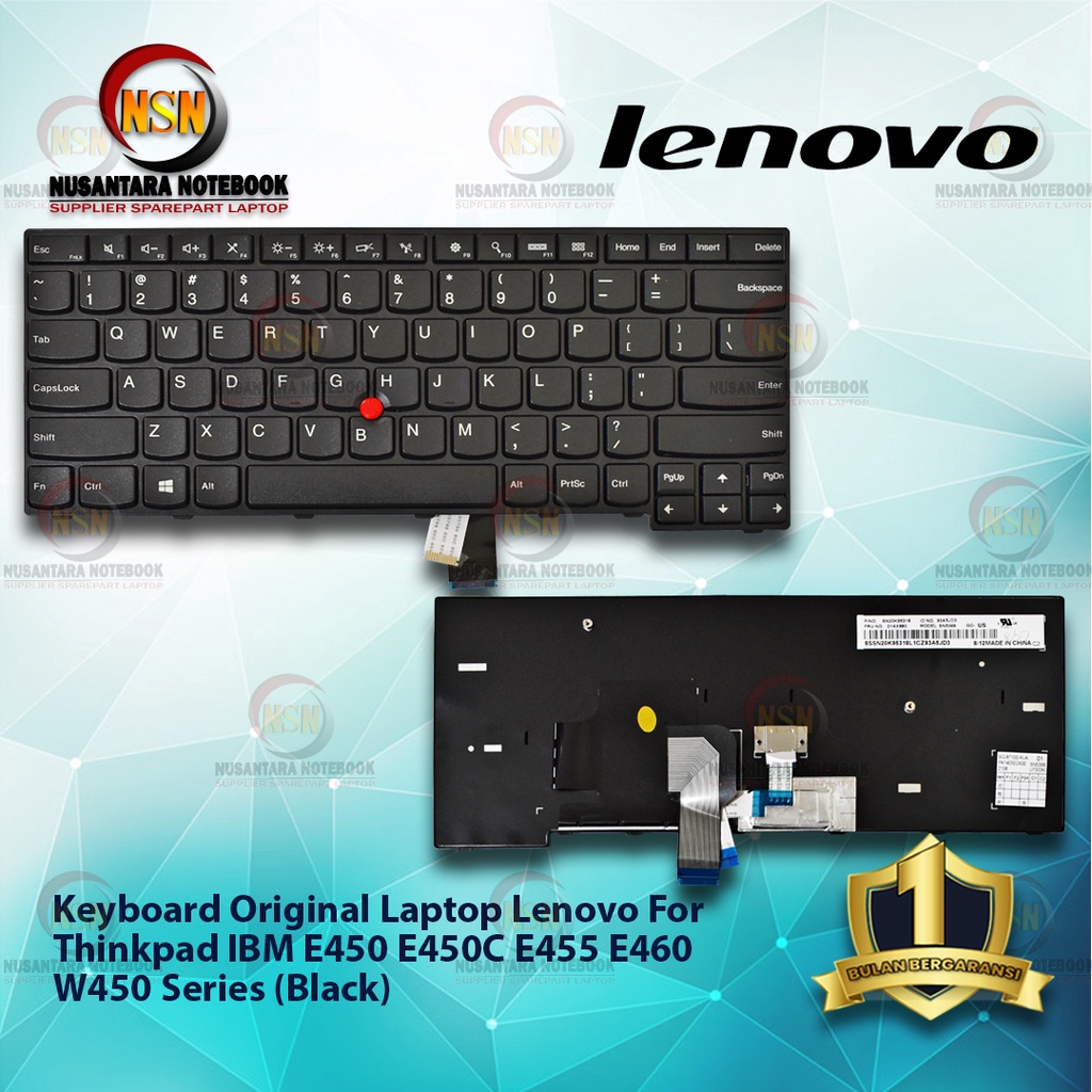 Keyboard Original Laptop Lenovo Thinkpad IBM E450 E450C E455 E460 W450 Series