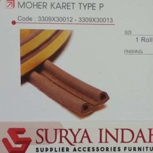 Moher karet cokla type P Sudah ada LEM peredam dan penutup celah pintu

