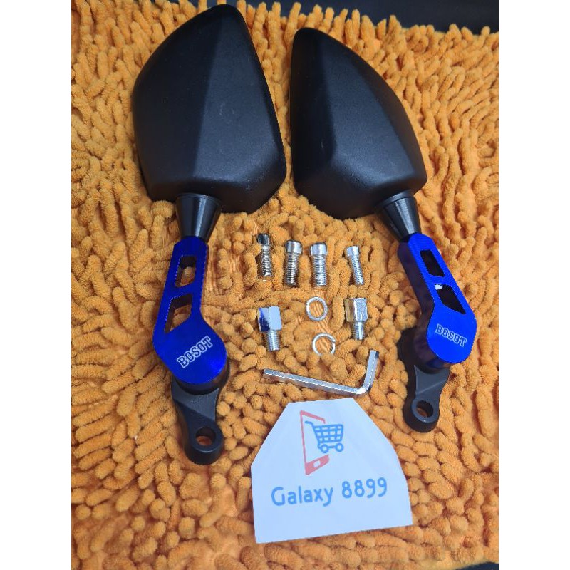 Spion Tomok Ducati Full CNC Mrek Bosot Aerox Nmax Vario Mio PCX Ninja R25 Universal biru