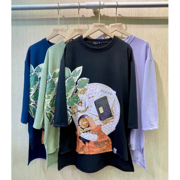 Sijiso | Atasan Kaos Viral Ori Sijiso Motif Meja New