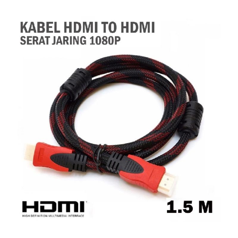 KABEL HDMI 1.5M 3M 5M SERAT JARING