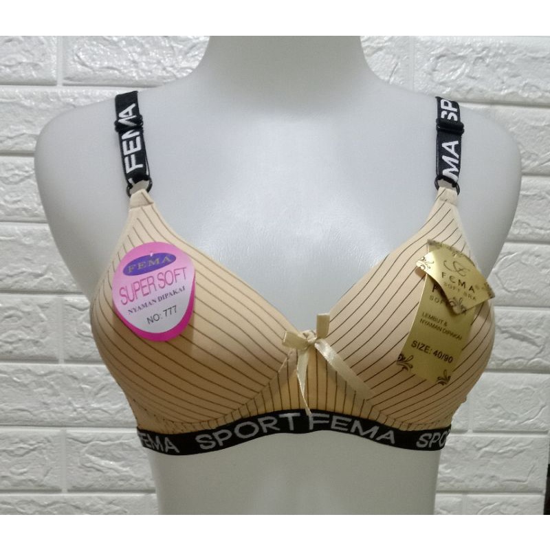 BH Hak 2 kait (F 777) 315 BRA Remaja Dewasa CUP Sedang SiZE 34-40 Pakai Busa Tanpa Kawa pakaian dalam wanitat