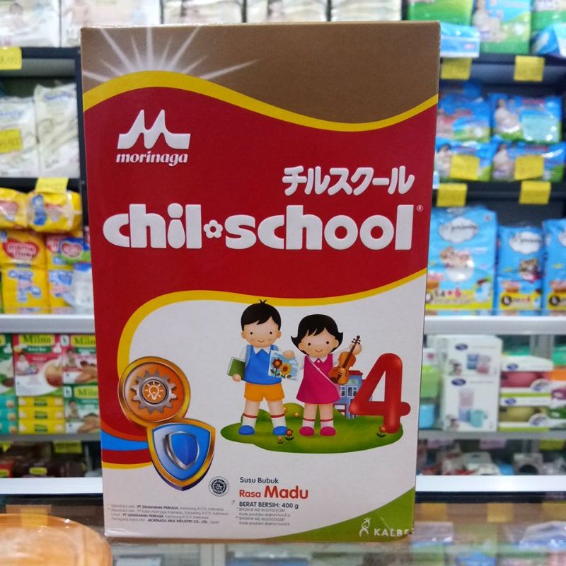 MORINAGA CHIL-SCHOOL 4 VANILA/MADU/COKLAT 400GR