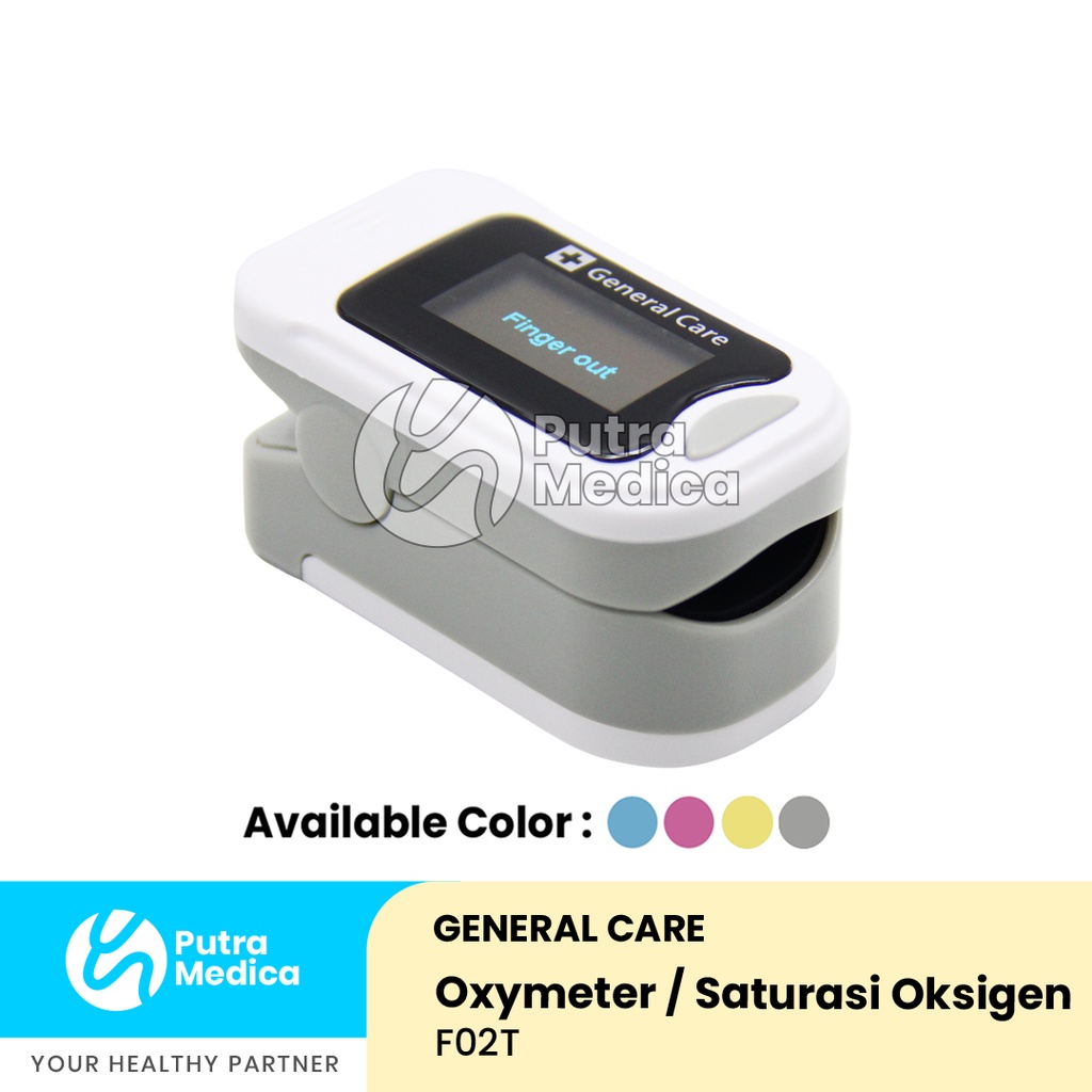 General Care Finger Pulse Oximeter OLED 3 Parameter F02T [Warna Random] / SPO2 / Saturasi Oksigen