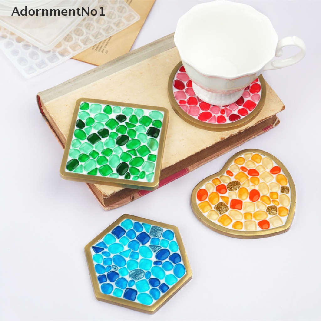 (AdornmentNo1) Cetakan Epoxy Resin DIY Bentuk Bulat / Kotak Bahan Silikon