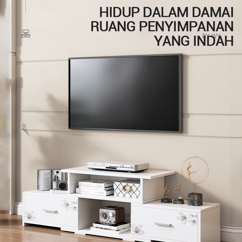 Lemari TV gaya modern/lemari TV yang dapat ditarik/lemari TV/penyimpanan terbuka lemari