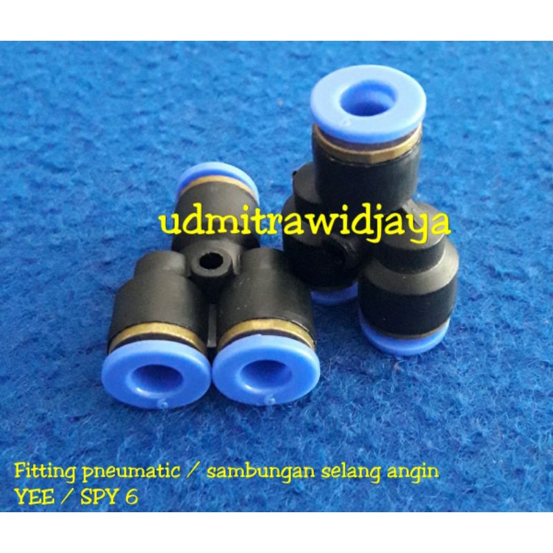 Fitting pneumatic / sambungan selang klakson telolet model Y sambungan selang angin model YEE (Y) SPY selang 6mm,8mm,10mm,12mm, 4mm sambungan high pressure