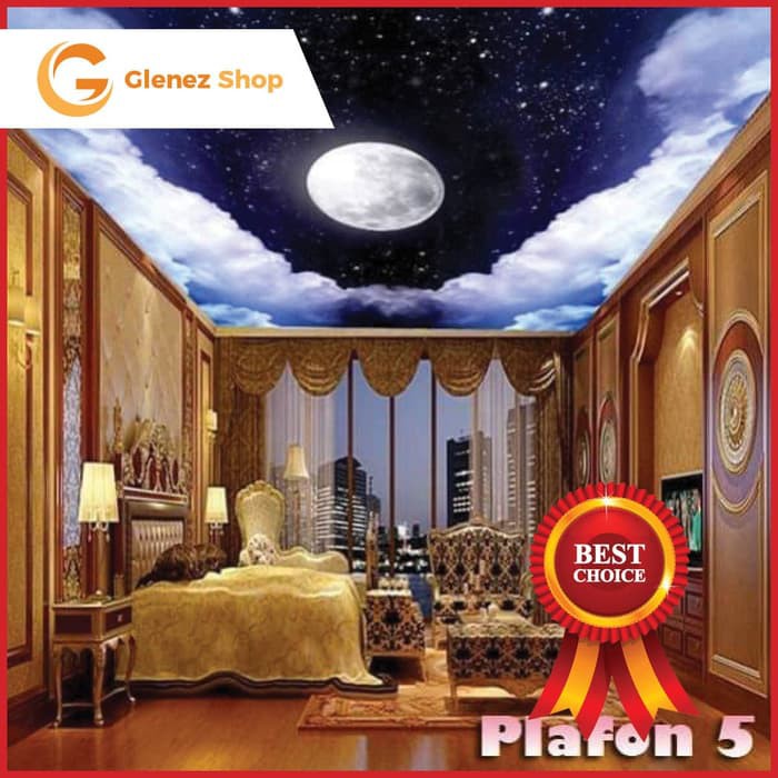 Walpaper Wallpaper Wall Stiker Sticker PLAFON 3D CUSTOM Bulan Malam