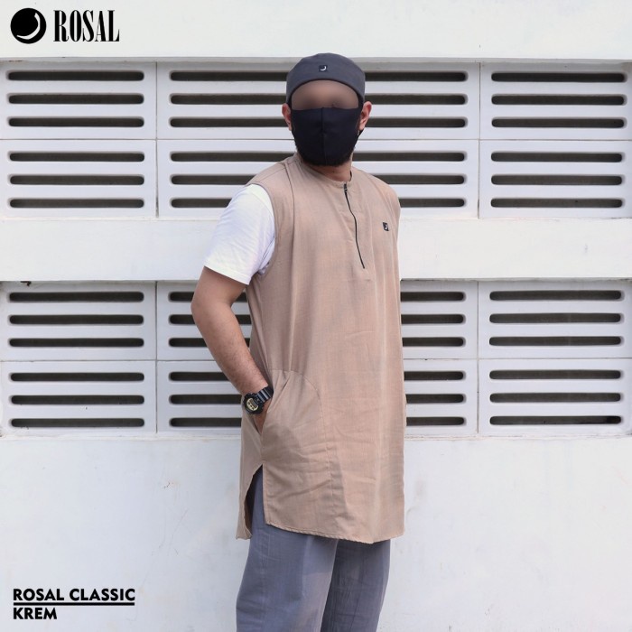 MUSLIM-VEST- ROSAL CLASSIC - PAKAIAN BAJU GAMIS JUBAH ROMPI SHALAT MUSLIM PRIA -VEST-MUSLIM.