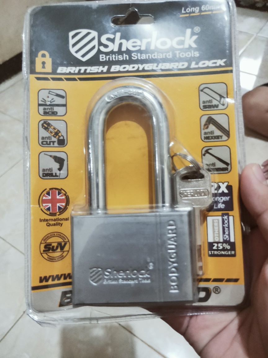 Gembok Rumah / Toko / Pagar Sherlock Bodyguard 60 Mm Panjang