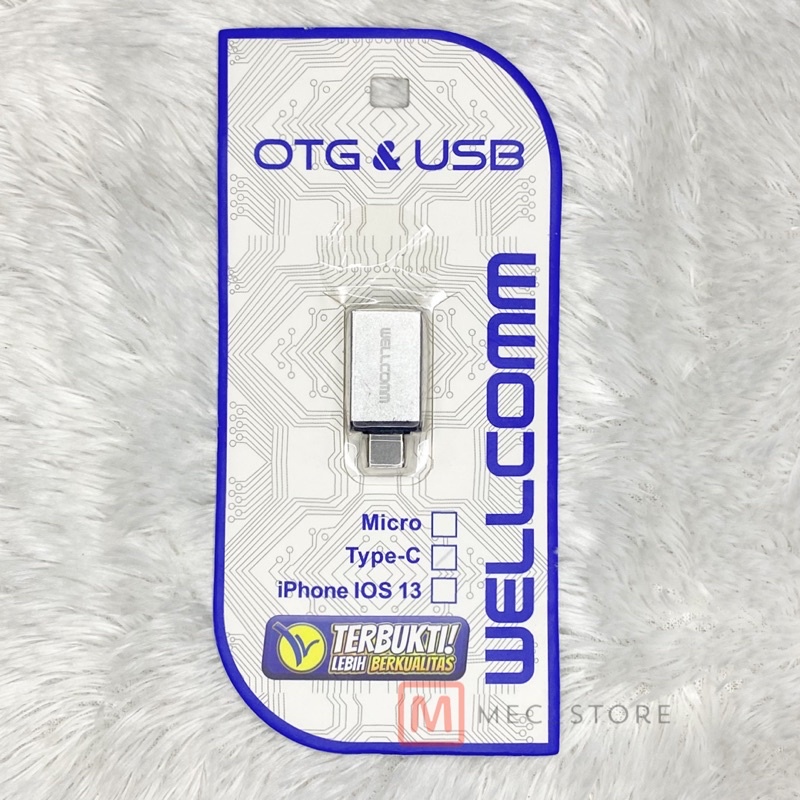 OTG USB TYPE C / TIPE C WELLCOMM FOR SAMSUNG , OPPO , XIAOMI , REDMI , VIVO , INFINIX