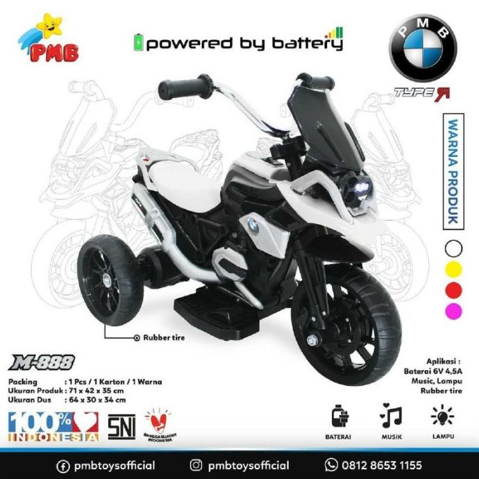 Sepeda Motor Accu Anak Pmb M888