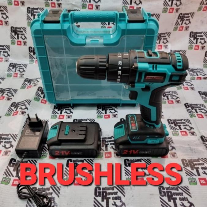 Mesin Bor Baterai Cordless Drill Bor Tangan Baterai 48V Brussless