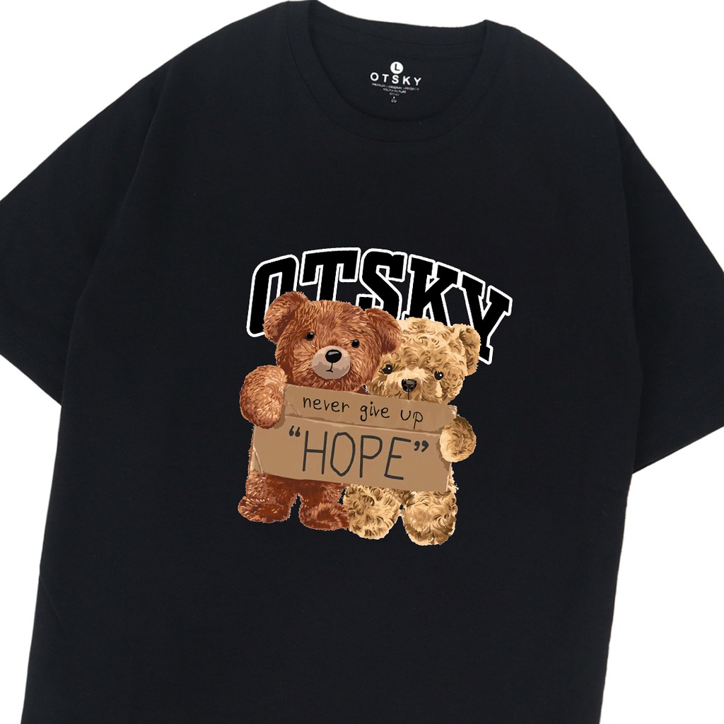 Otsky Oversize Kaos Bear Hope Black x BL2000 -7C