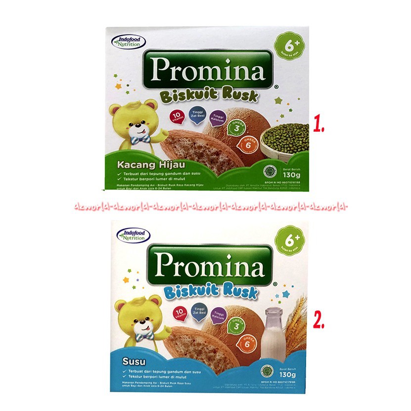 Promina Biskuit Rusk 130gr Biskuit Bayi Instan Rasa Susu