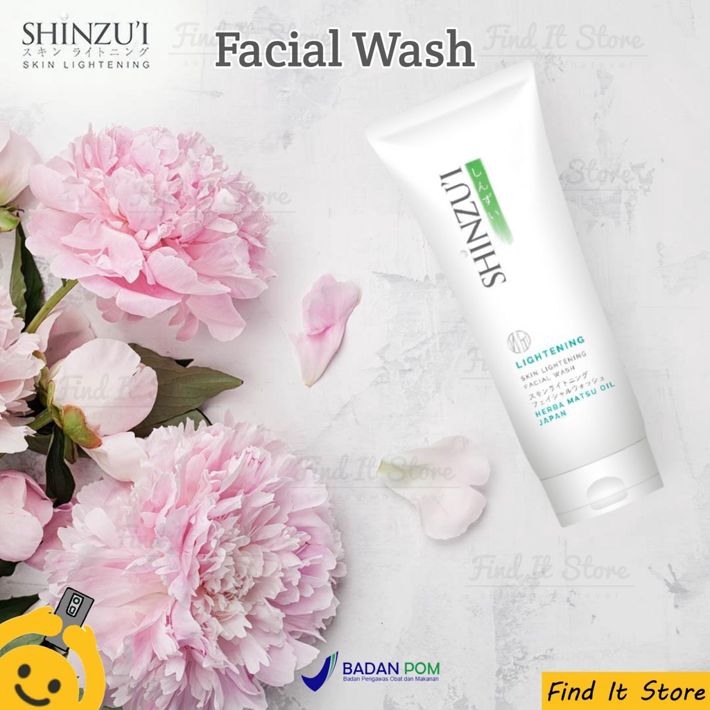 Shinzui Skin Lightening Facial Wash | Acne Facial Wash | Sabun Wajah Herba Matsu Oil BPOM