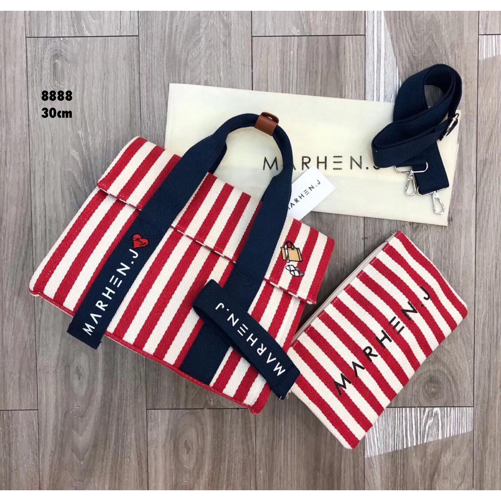 BAG MARHEN J STRIPE ROY BAG 2in1 8888 Big Size