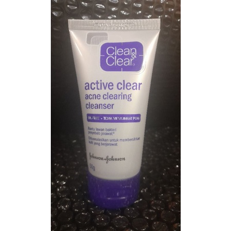 Clean &amp; Clear Active Clear Acne Clearing cleanser-50 gr