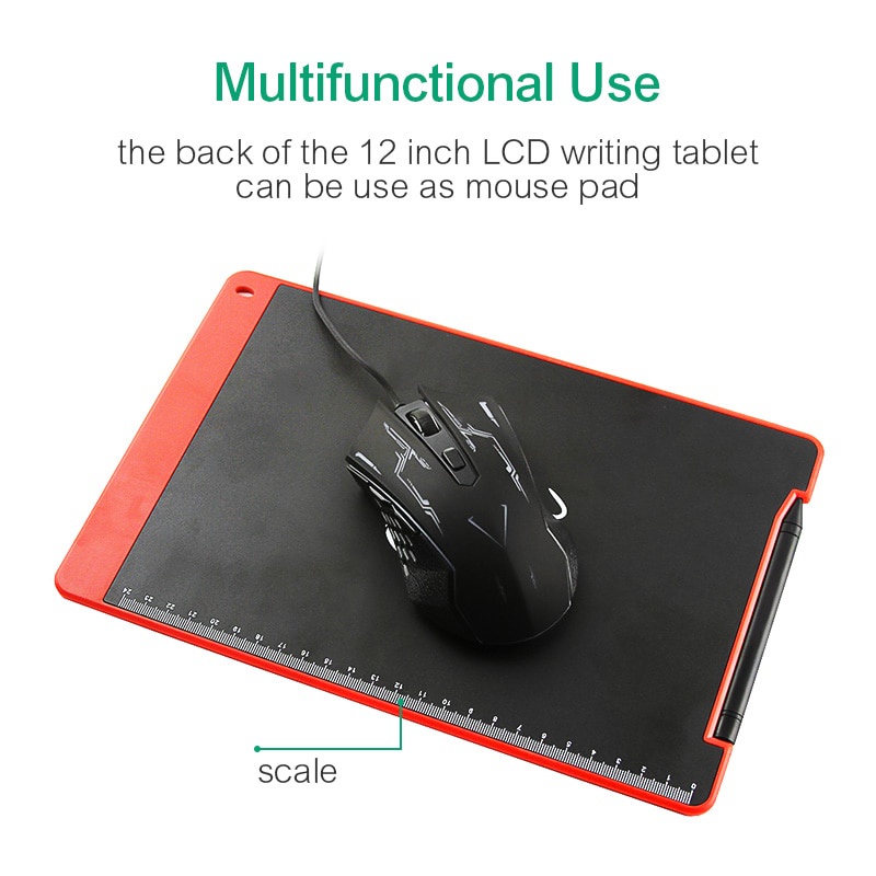 Papan Gambar Digital Tablet 12 Inch Monochrome LCD Drawing Graphics - Black