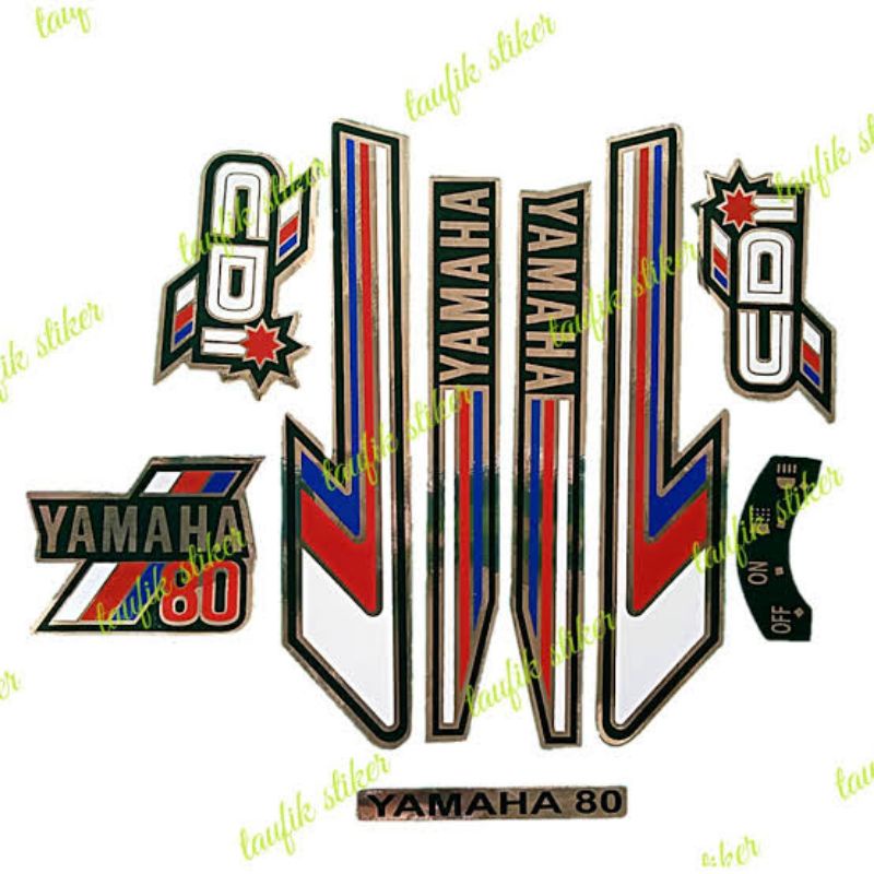 striping V80 striping lis stiker standar original yamaha v80