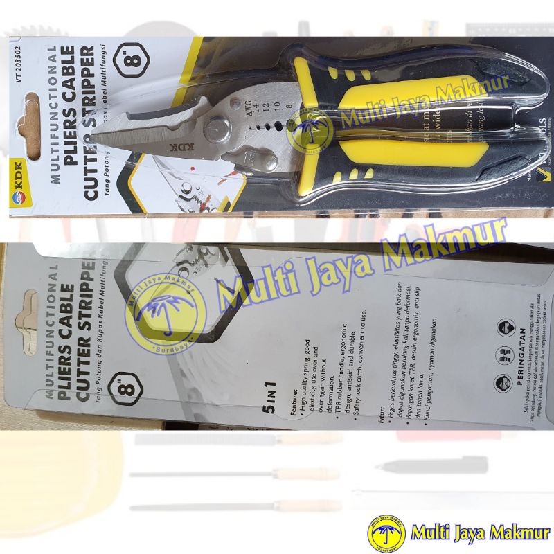 GUNTING KABEL TANG POTONG KABEL KUPAS KABEL WIRE CUTTER STRIPPER