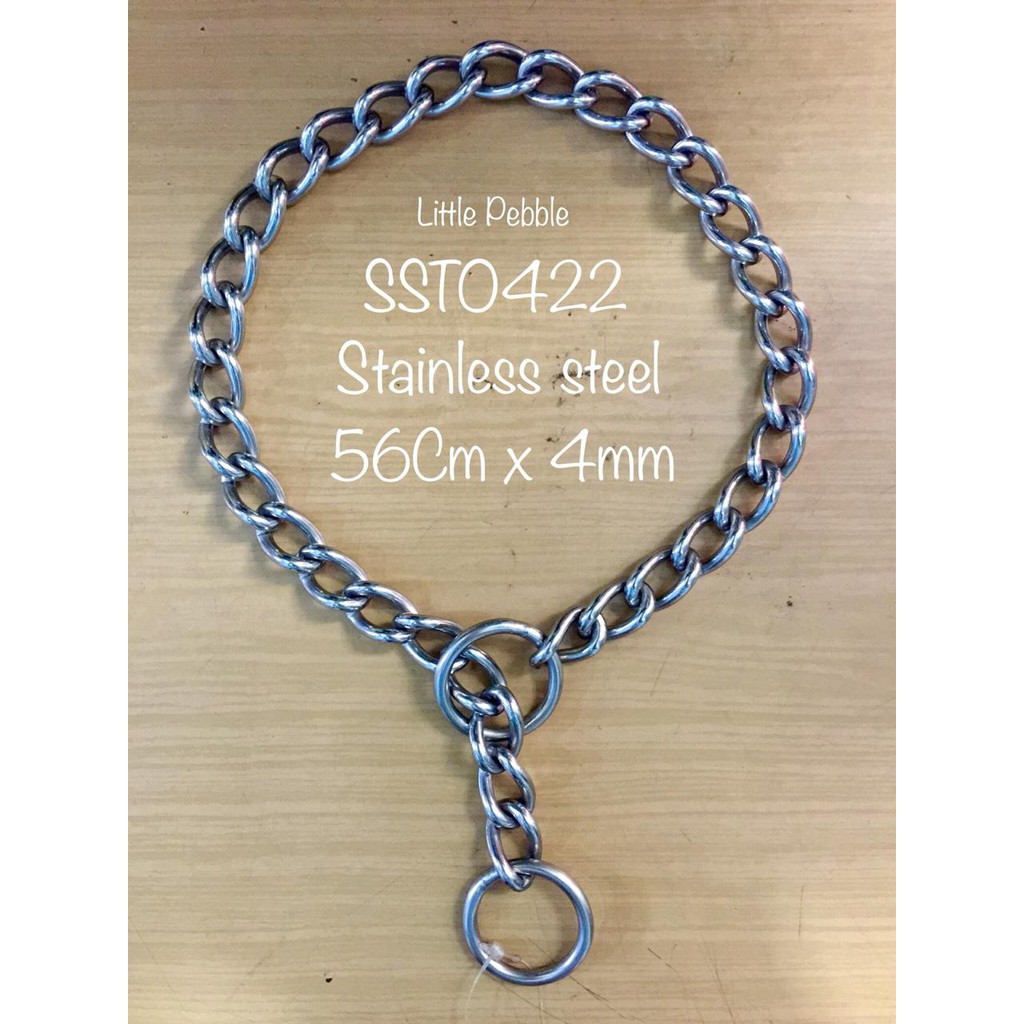 Rantai Leher Anjing Stainless Long Link Choke Chain SSTO422