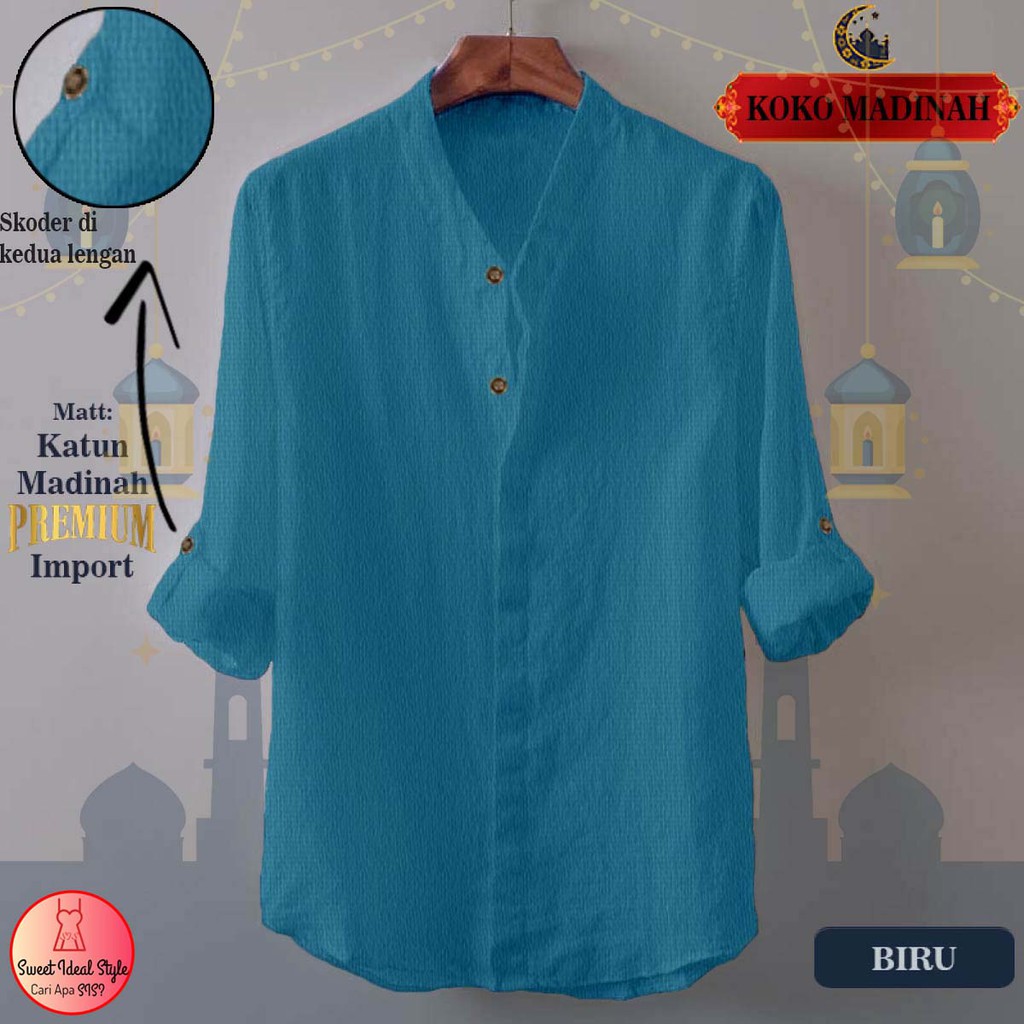 LVB Baju Koko MADINAH Uk.M-L-XL-XXL/ kurta pakistan pria / koko kemeja pria/21863/21865 21867 21869