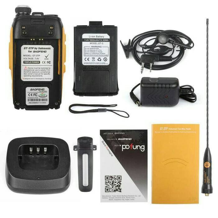 Ht Baofeng Gt3Tp/Gt 3Tp Markiii 8 Watt +Headset