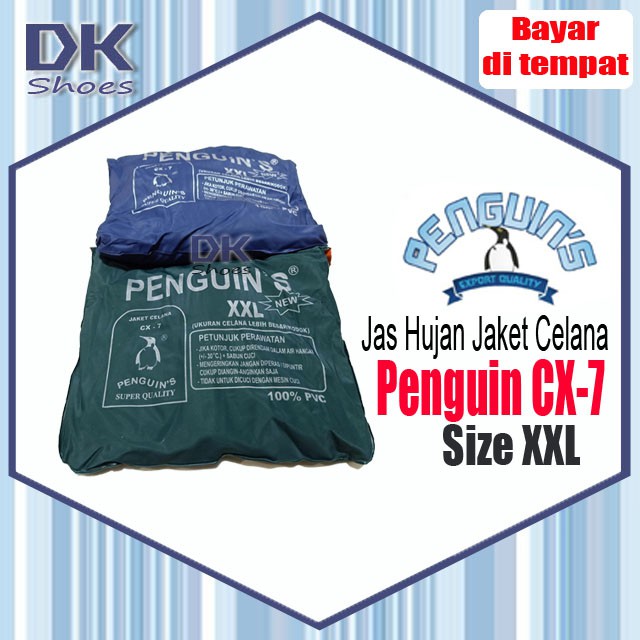 Jas Hujan Penguin's CX-7 XXL / Jas Hujan Jaket Celana / Jas Hujan PVC / Jas Hujan Tebal