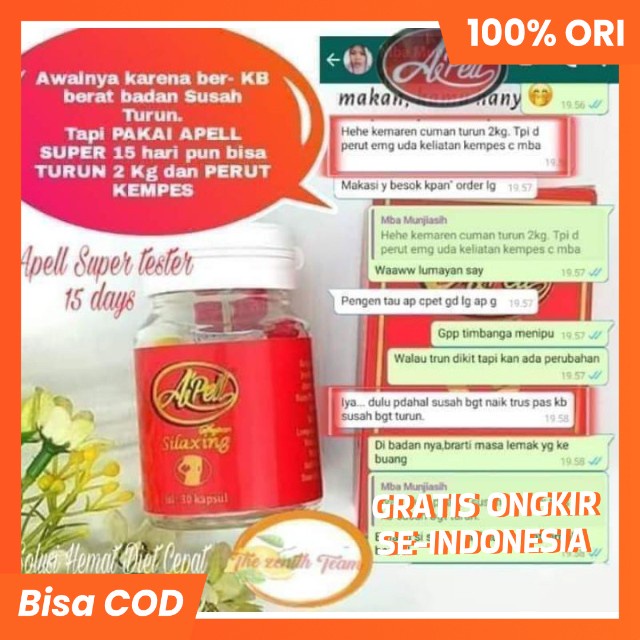 Ecer Silaxing Reguler pelangsing ampuh turun bb 15kapsul