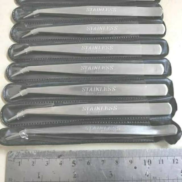 Pinset Benang 125B Tebal 1mm Stainless Steel / Tweezers Stainless