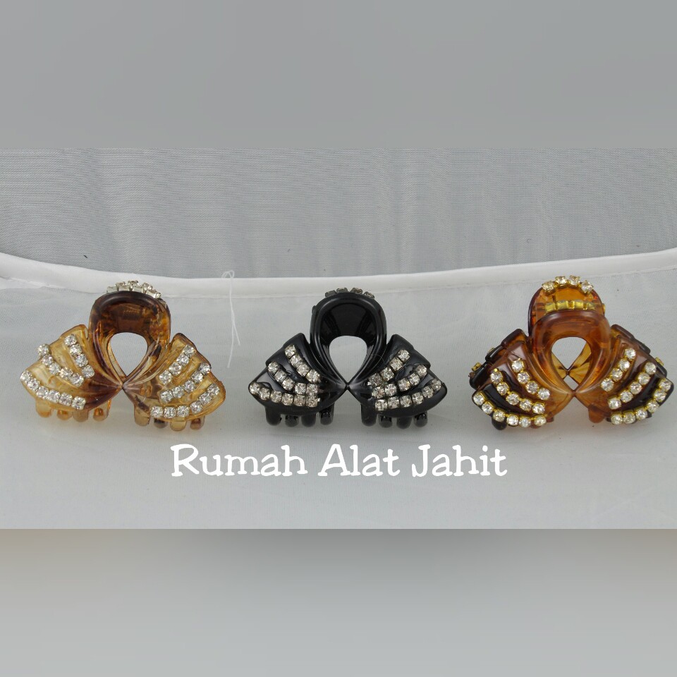 Jepit Rambut / Jedai Kecil Permata Pita 4cm