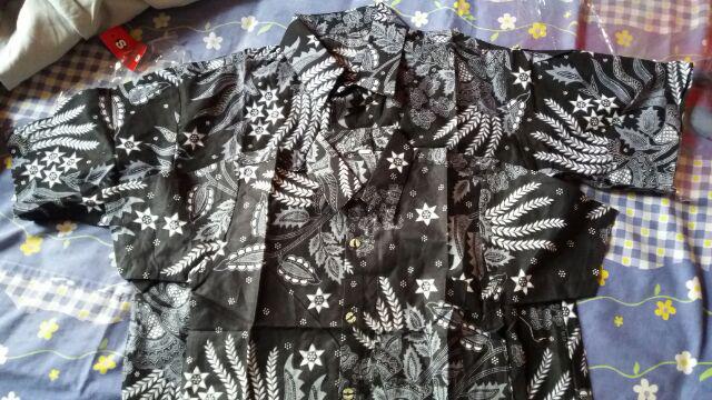 Batik Couple Keluarga Sania Ruffle Ori Ndoro Jowi Dnt Motif Manggar Abu