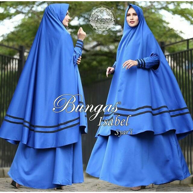 HOPYLOVY - Gamis Maxi Dress Wanita Bergo Panjang Isabel Syari