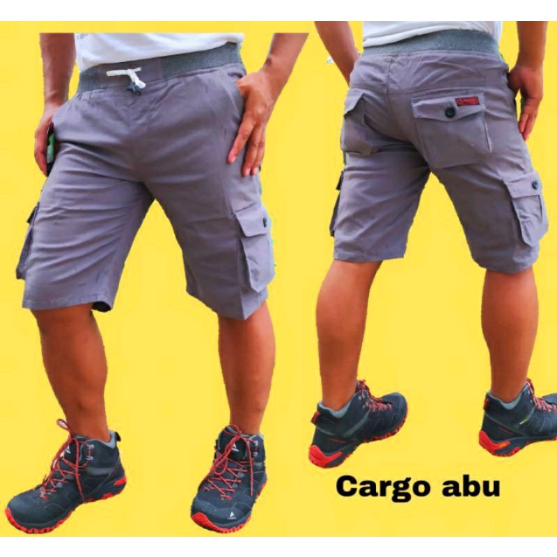 CELANA KARGO/KOMPOL PENDEK PRIA SIZE 27 34 PREMIUM-Abu