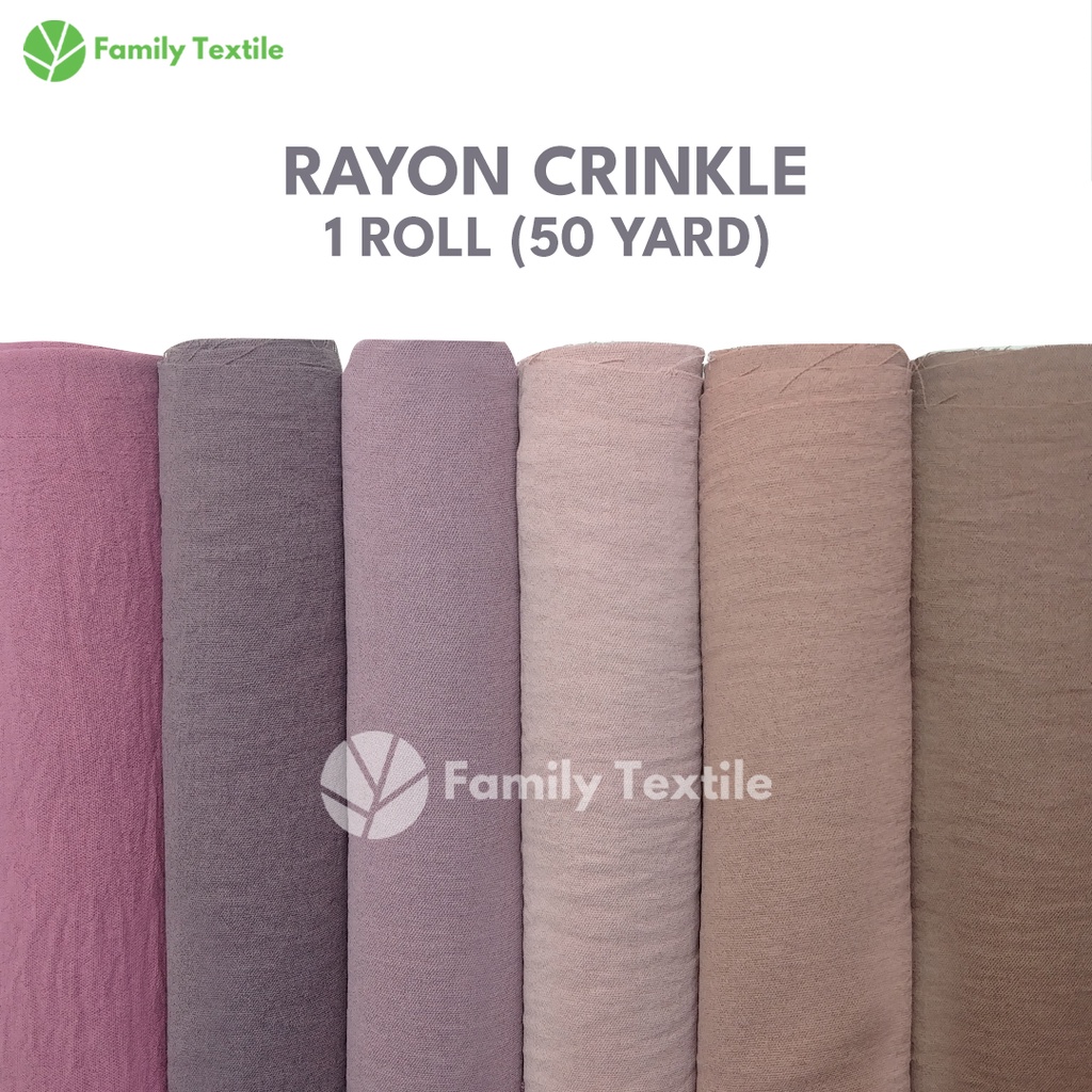 Kain Rayon Crinkle Cey Airflow Premium Quality 1 Roll 50 Yard