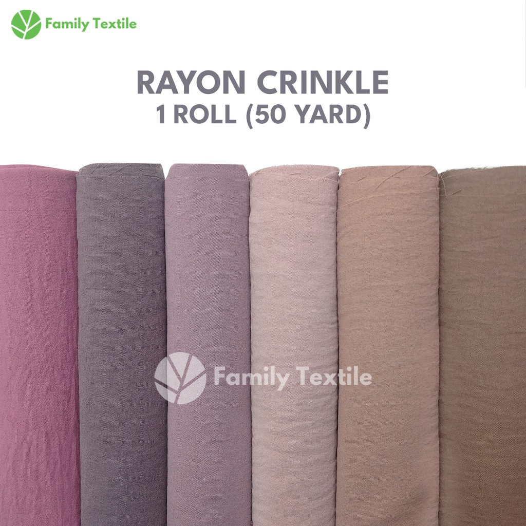 Kain Rayon Crinkle Cey Airflow Premium Quality 1 Roll 60 Yard